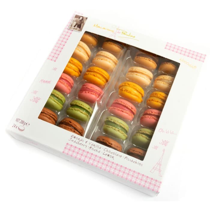 Pauline Macarons 24st – från Macarons de Pauline – 165 kr – hos Delitea