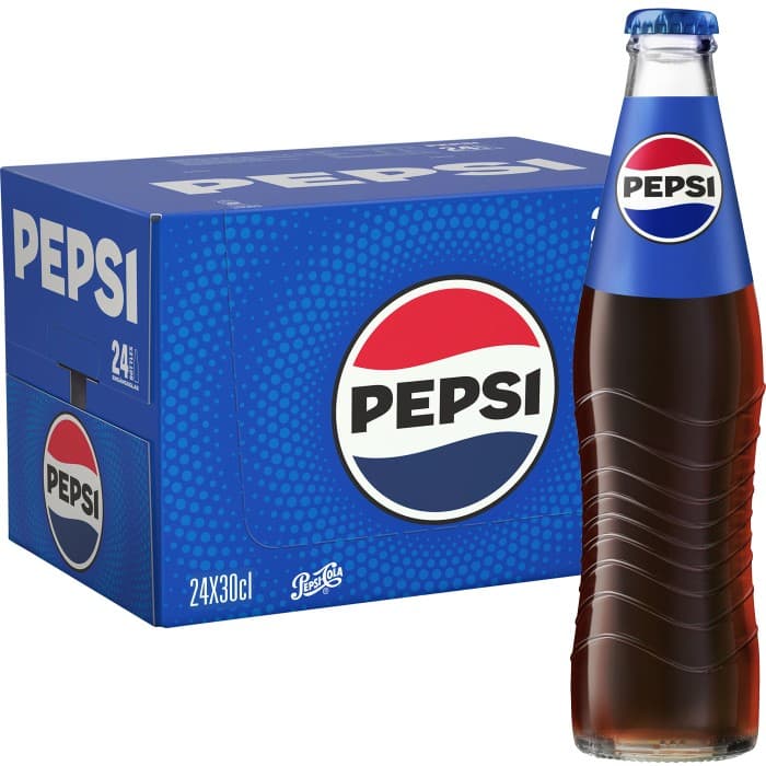 Pepsi Regular Glasflaska 24x30cl – från Pepsi – 299 kr – hos Delitea