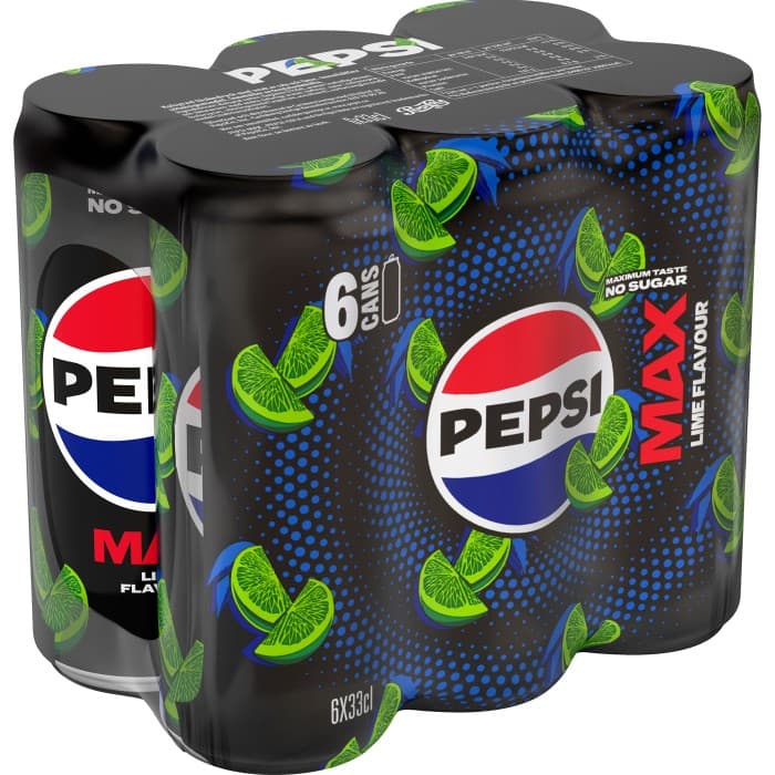 Pepsi Max Lime Läsk 6x33cl – från Pepsi – 55 kr – hos Delitea