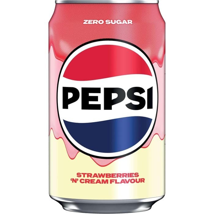 Pepsi Strawberry & Cream Zero 33cl – från Pepsi – 22 kr – hos Delitea