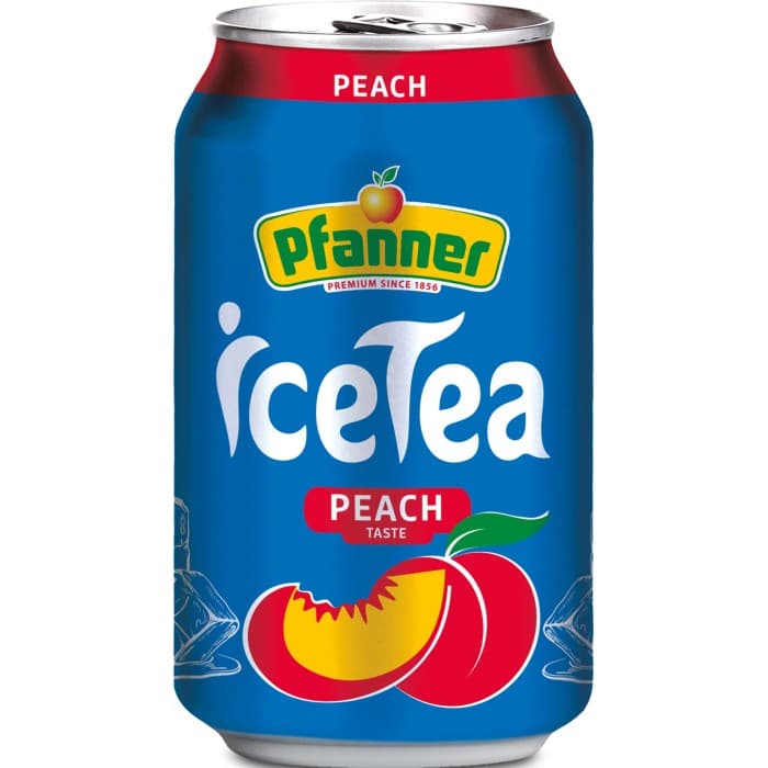 Pfanner Peach Icetea Iste Burk 33cl – från Pfanner – 12 kr – hos Delitea
