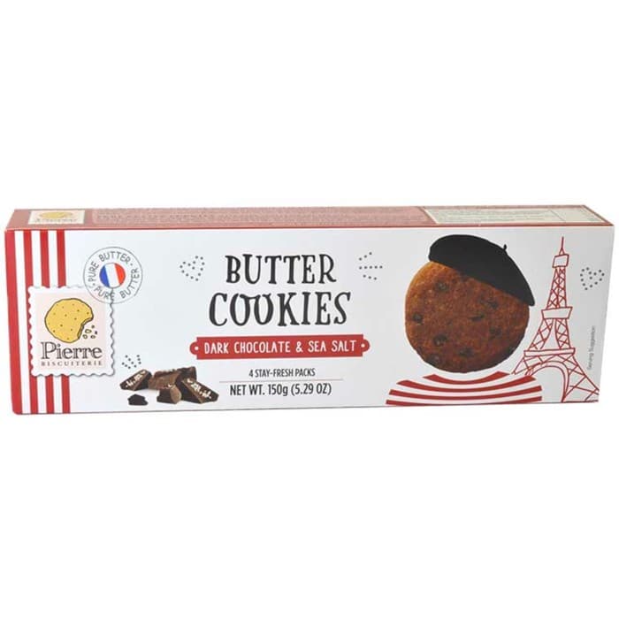 Pierre Biscuiterie Chocolate & Sea Salt Shortbread 150g från Pierre Biscuiterie – köp hos Delitea