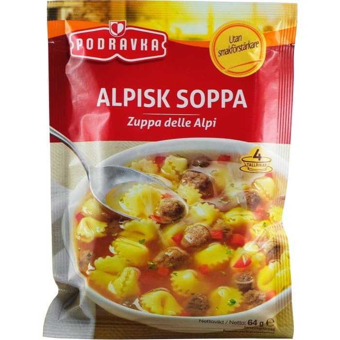 Podravka Alpisk Köttsoppa Pulver 64g från Podravka – köp hos Delitea
