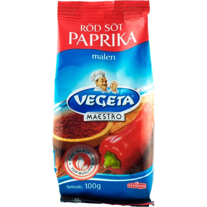Podravka Paprikapulver Mild Söt Röd 100g – från Podravka – 20 kr – hos Delitea