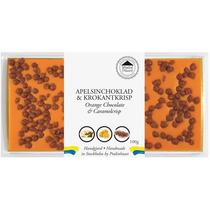 Pralinhuset Apelsinchoklad Krokantkrisp 100g – från Pralinhuset – 79 kr – hos Delitea