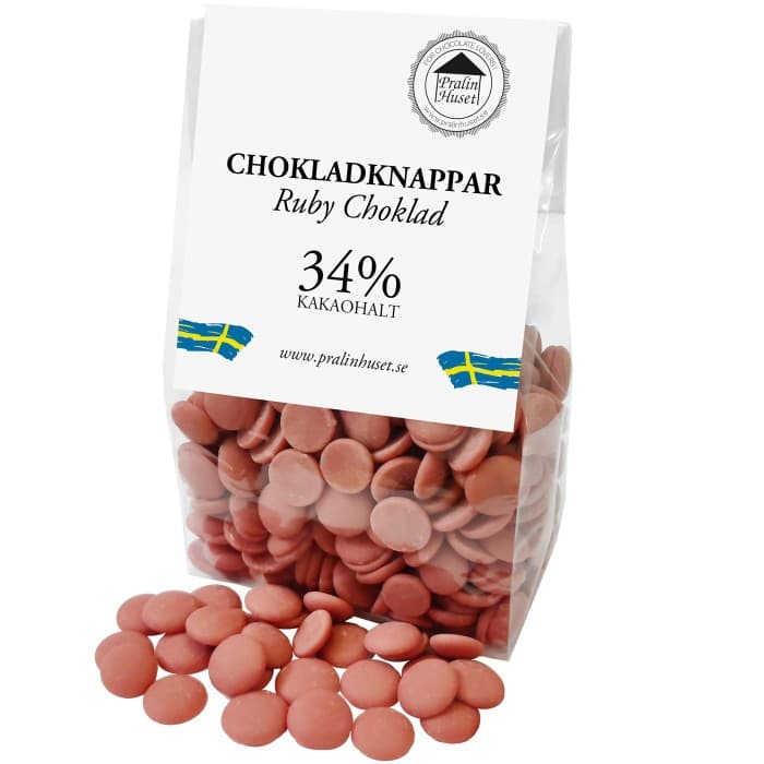 Pralinhuset Chokladknappar Ruby Choklad 100g