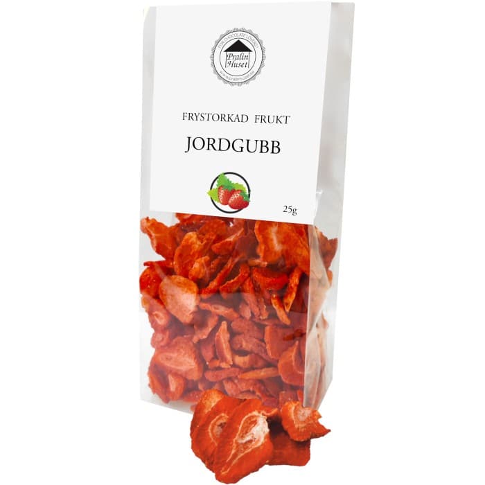Pralinhuset Frystorkade Jordgubbar 25g