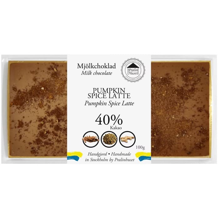 Pralinhuset Mjölkchoklad Pumpkin Spice Latte 100g – från Pralinhuset – 95 kr – hos Delitea