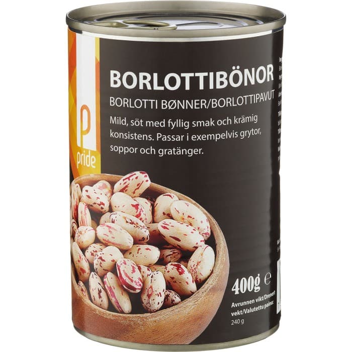 Pride Borlottibönor 400g – från Pride – 10 kr – hos Delitea