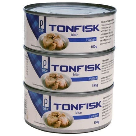 Pride Tonfisk i Vatten 3x150g från Pride – köp hos Delitea