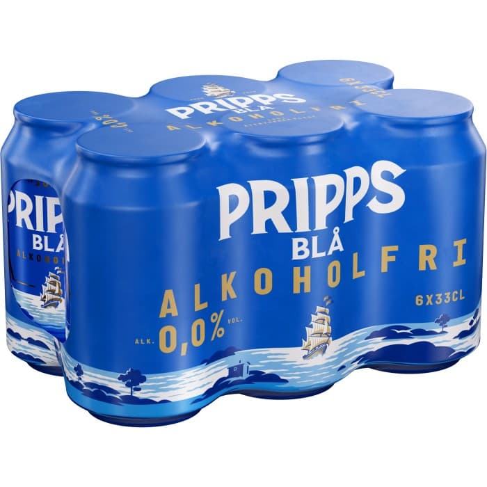 Pripps Blå Alkoholfri 0,0% 6x33cl från Pripps – köp hos Delitea