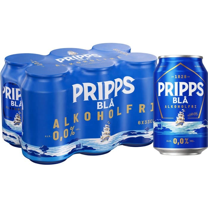 Pripps Blå Alkoholfri 0,0% 6x33cl