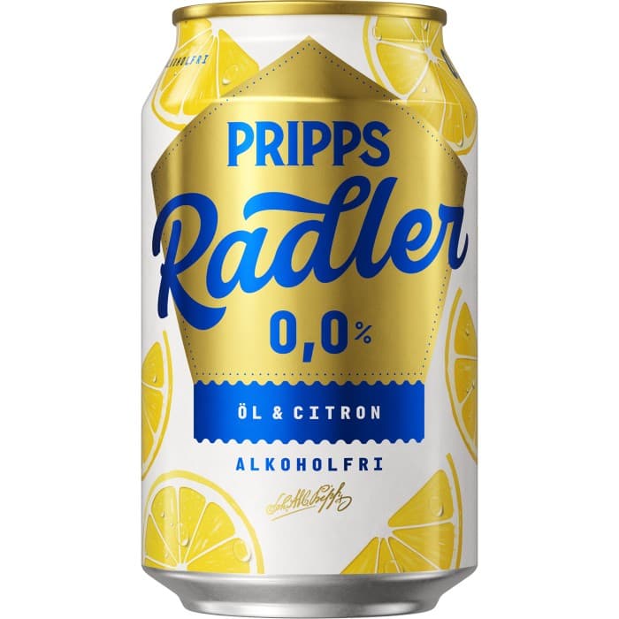 Pripps Radler Citron 0,0% 33cl från Pripps - köp hos Delitea