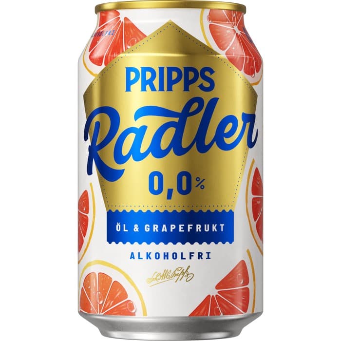 Pripps Radler Grapefrukt 0,0% 33cl från Pripps - köp hos Delitea