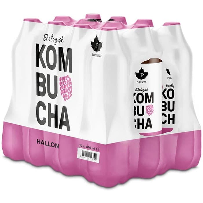 Pureness Kombucha Hallon 12x40cl från Pureness – köp hos Delitea