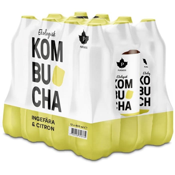 Pureness Kombucha Ingefära & Citron 12x40cl från Pureness – köp hos Delitea
