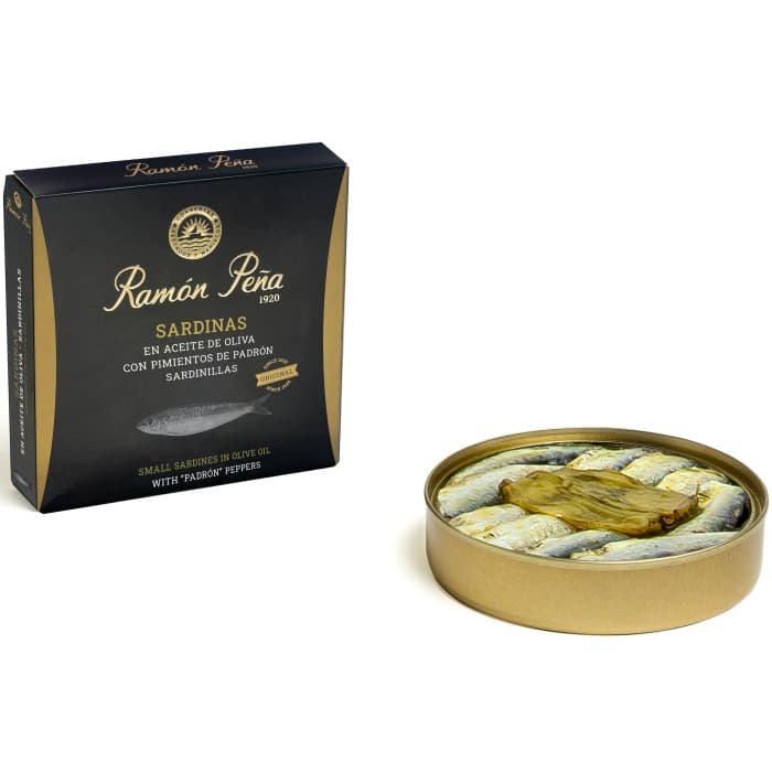 Ramon Pena Sardiner med Pimentos de Padron 130g från Ramón Peña - köp hos Delitea