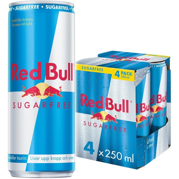 Red Bull Sockerfri 4x25cl – från Red Bull – 62 kr – hos Delitea