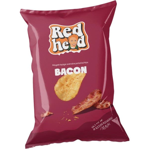 Redhead Bacon Megakrispiga Potatischips 150g från Redhead – köp hos Delitea