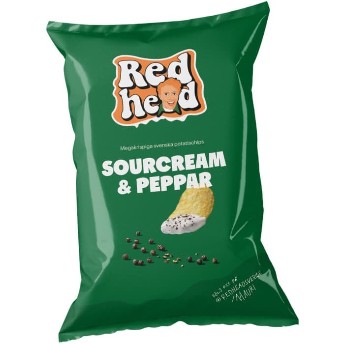 Redhead Sourcream Pepper Chips 150g från Redhead – köp hos Delitea