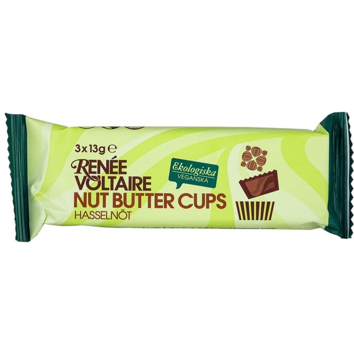 Renée Voltaire Nut Butter Cups Hasselnöt 3x13g – från Renée Voltaire – 37 kr – hos Delitea