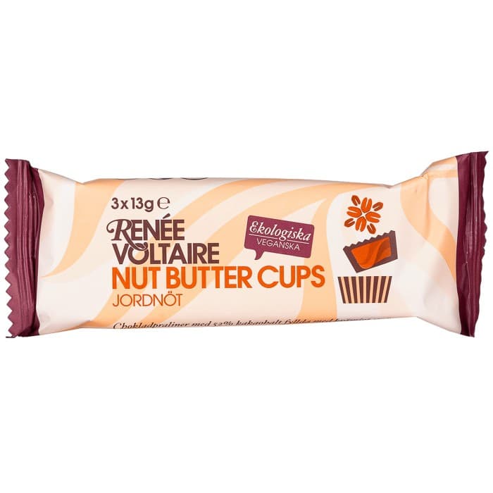 Renée Voltaire Nut Butter Cups Jordnöt 3x13g – från Renée Voltaire – 37 kr – hos Delitea