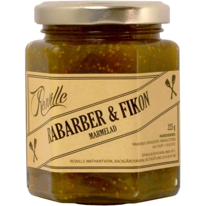 Resville Rabarber & Fikonmarmelad 225g – från Resville – 110 kr – hos Delitea