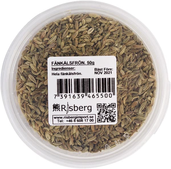 Risberg Fänkålsfrön Hela 50g – från Risberg – 22 kr – hos Delitea