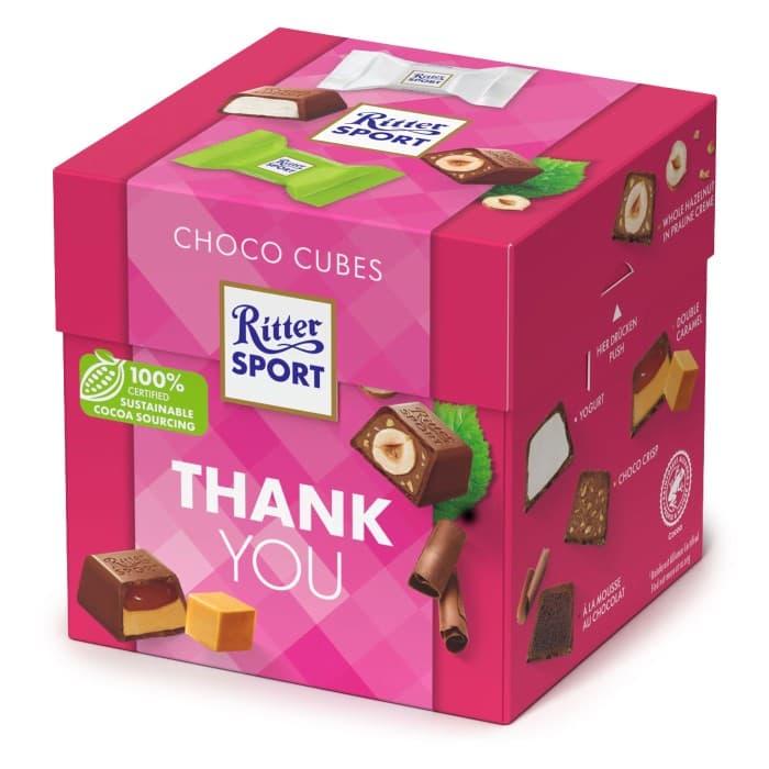 Ritter Sport Choco Cube Thank You Choklad 176g – från Ritter Sport – 69 kr – hos Delitea