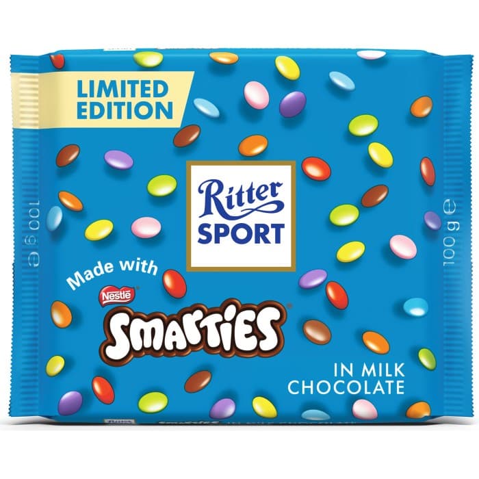 Ritter Sport Smarties Mjölkchoklad 100g – från Ritter Sport – 35 kr – hos Delitea