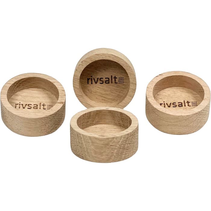 Rivsalt 041 OAK WOOD BOWLS - Kryddbehållare 4-pack från Rivsalt – köp hos Delitea