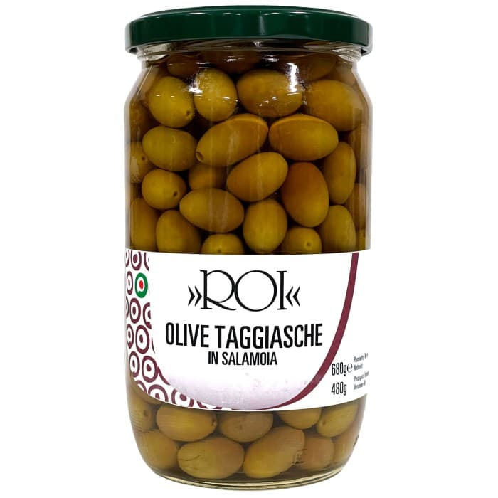 Roi Oliver Taggiasca med kärnor i Saltlag 500g från ROI – köp hos Delitea