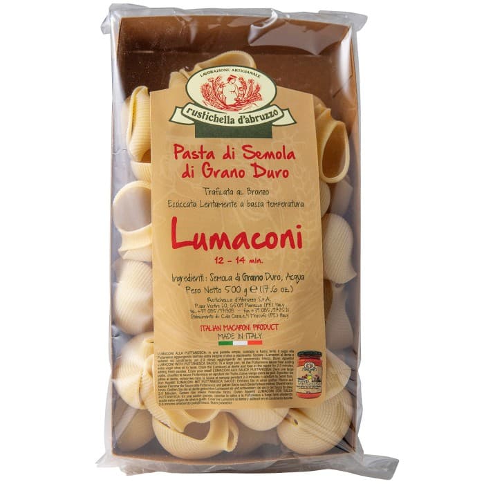 Rustichella d’Abruzzo Lumaconi 500g – från Rustichella d’Abruzzo – 79 kr – hos Delitea