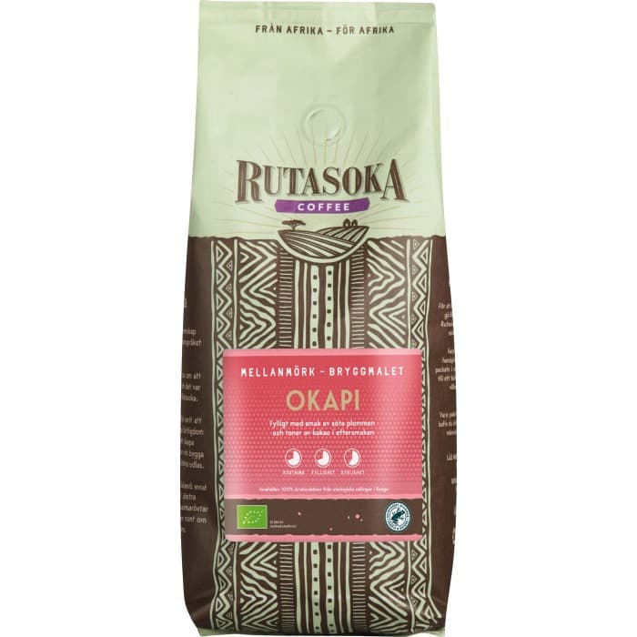Rutasoka Okapi Mellanmörkrost EKO/UTZ 450g från Rutasoka Coffee – köp hos Delitea