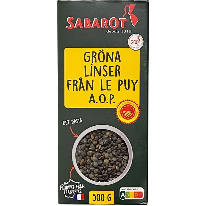 Sabarot Gröna Linser Le Puy 500g