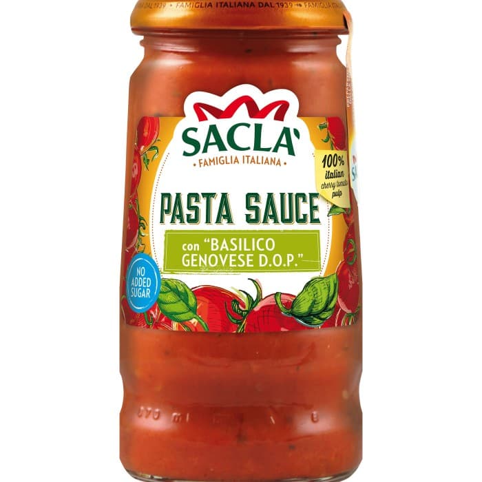 Sacla Pastasås Basilika 290g