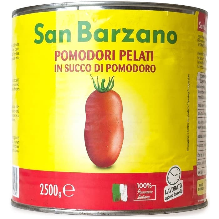 San Barzano Tomater Skalade 2,5kg – från San Barzano – 94 kr – hos Delitea