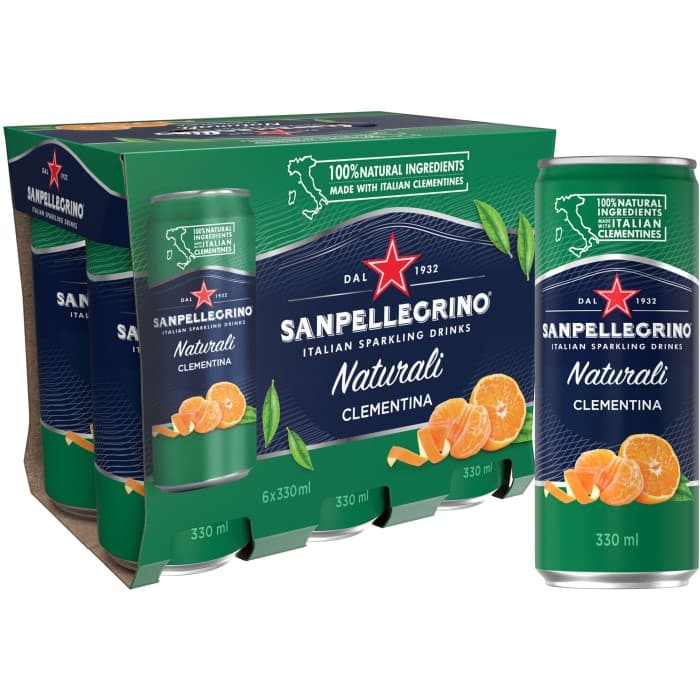 San Pellegrino Clementina Sparkling Burk 6x33cl – från San Pellegrino – 82 kr – hos Delitea