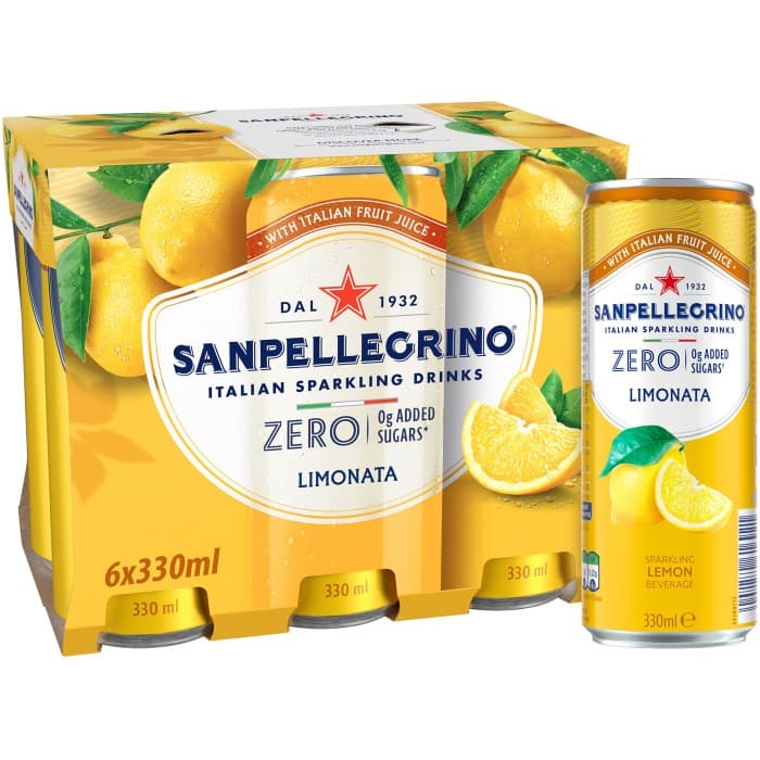 San Pellegrino Limonata Zero Läsk Burk 6x33cl – från San Pellegrino – 82 kr – hos Delitea