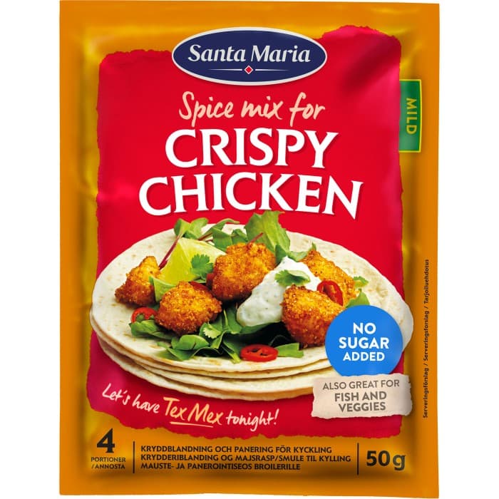 Santa Maria Crispy Chicken Spice Mix 50g – från Santa Maria – 16 kr – hos Delitea