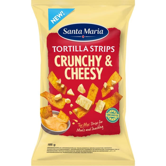 Santa Maria Crunchy Cheesy Tortilla Strips 185g – från Santa Maria – 19 kr – hos Delitea