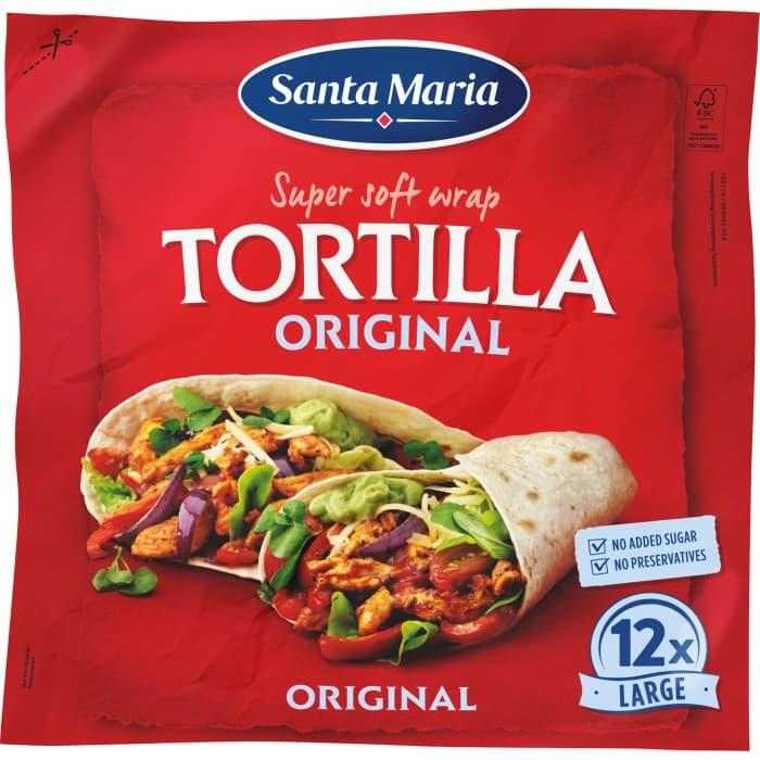 Santa Maria Original Tortilla Large 12st