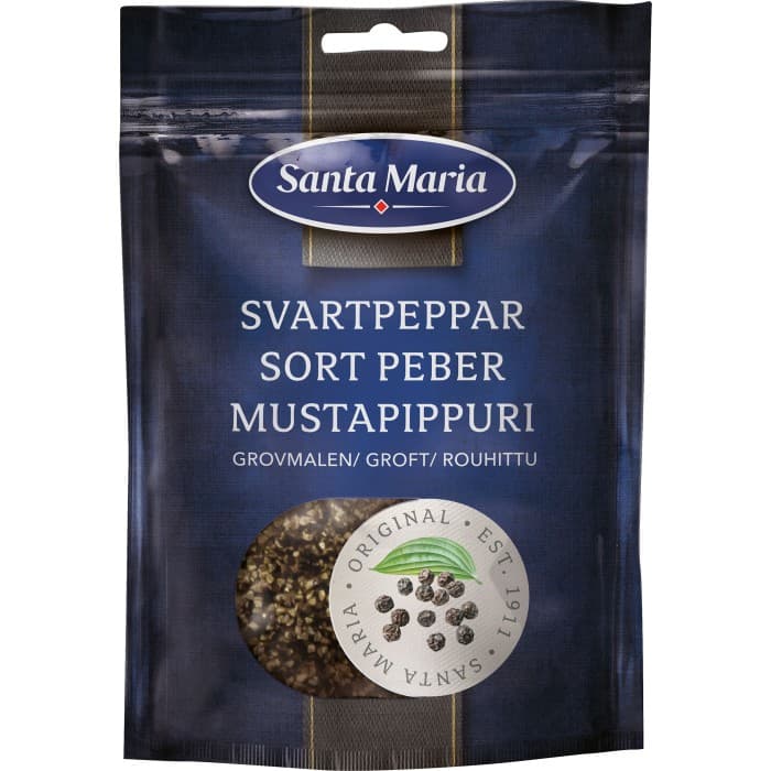 Santa Maria Svartpeppar Grovmalen 65g