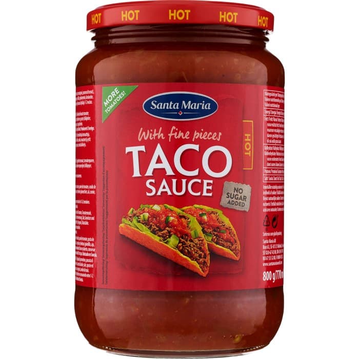 Santa Maria Taco Sauce Hot 800g