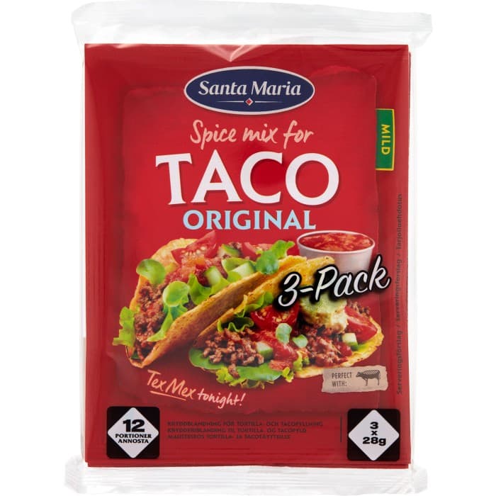 Santa Maria Taco Kryddmix 3-pack – från Santa Maria – 35 kr – hos Delitea