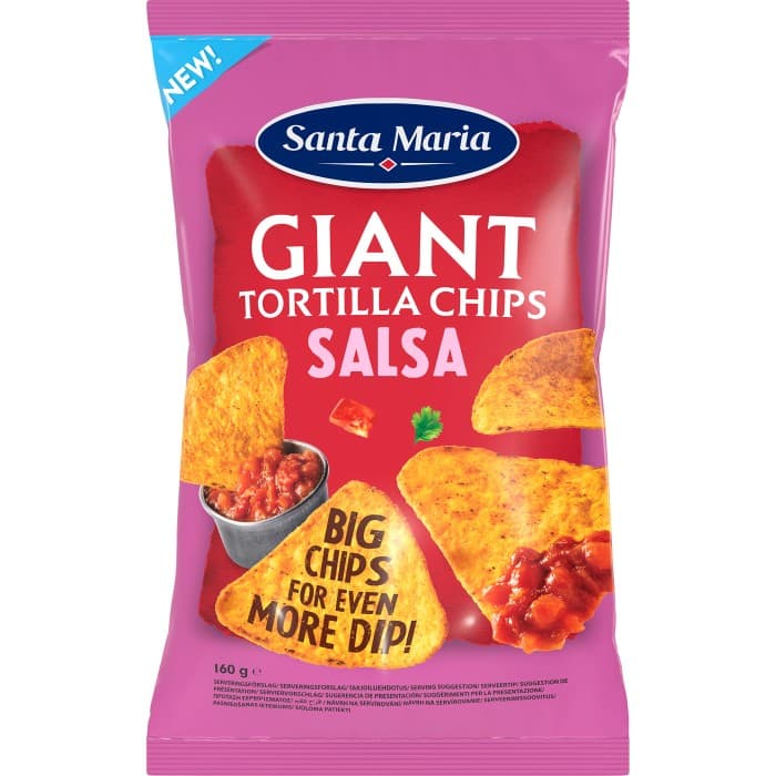 Santa Maria Tortilla Chips Giant Salsa 160g – från Santa Maria – 22 kr – hos Delitea