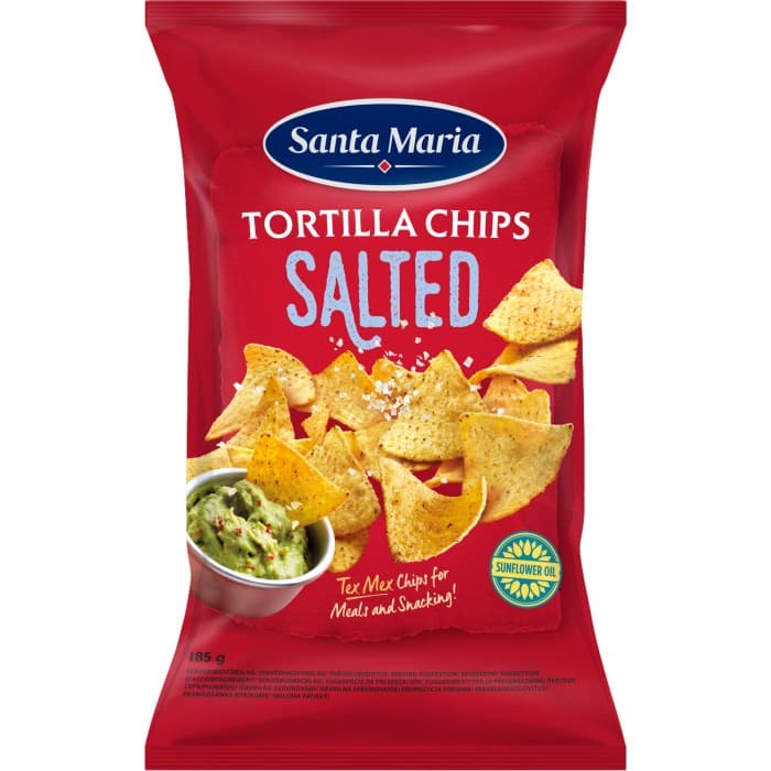 Santa Maria Tortilla Chips Salted 185g – från Santa Maria – 19 kr – hos Delitea
