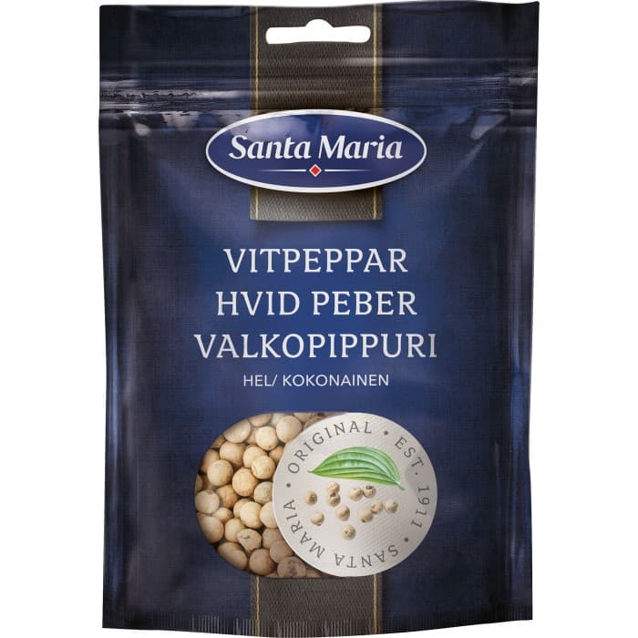 Santa Maria Vitpeppar Hel 70g