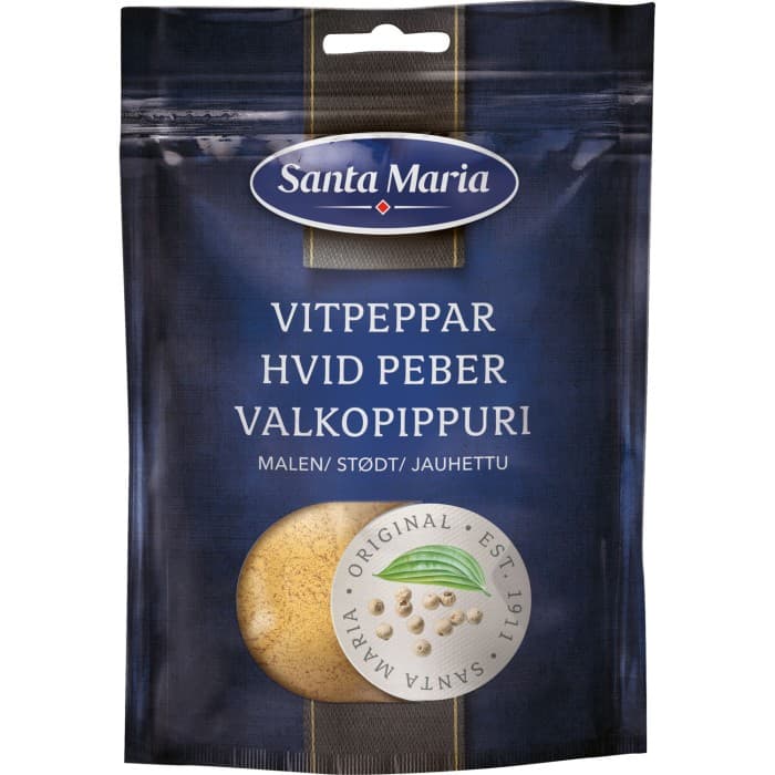 Santa Maria Vitpeppar Malen 70g