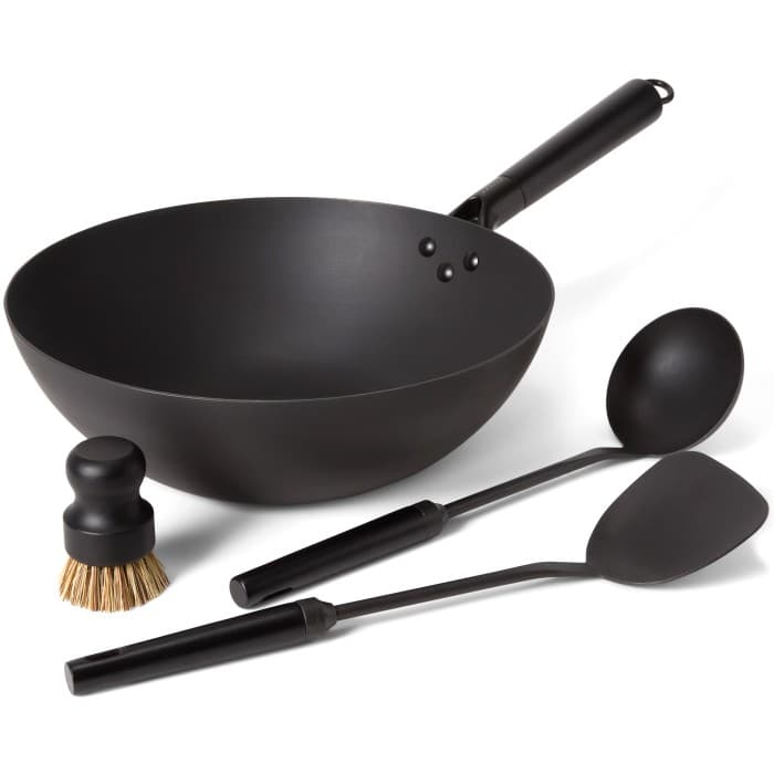 Satake Wok Set Kolstål 2,5mm med Redskap från Satake – köp hos Delitea